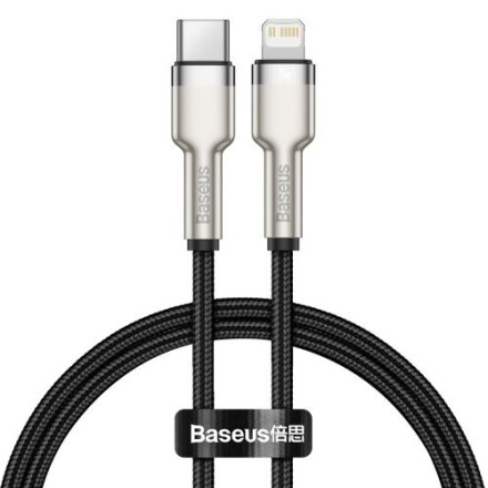  Кабель-зарядка Type-C на Lightning Baseus Cafule 25см (CATLJK-01) 20W черный
