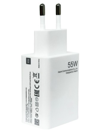 Сетевое зарядное устройство Xiaomi MI 1USB 55W с проводом Type-C (MDY-12-EQ) белое
