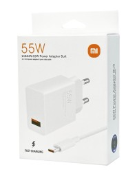 Сетевое зарядное устройство Xiaomi MI 1USB 55W с проводом Type-C (MDY-12-EQ) белое