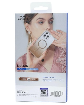 Накладка для i-Phone 16 Pro Max Keephone Lillian MagSnap золотой