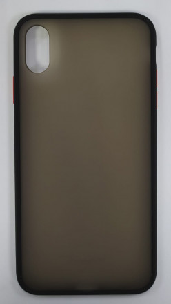 Накладка для iPhone XS Max силикон матовая бока цветные черные