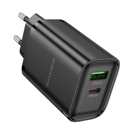  Сетевое зар. устр. Borofone BA87A 1USB/1C 65W черное