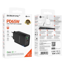 Сетевое зар. устр. Borofone BA87A 1USB/1C 65W черное