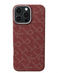 Накладка для i-Phone 16 Pro 6.3&quot; Pitaka Tactile Woven case PTK-Red/Gold