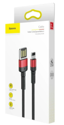 Usb Кабель-зарядка Lightning Baseus Cafule 1м CALKLF-G91 чёрно-красный