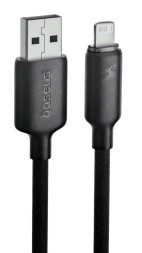 Usb Кабель-зарядка Lightning Baseus Foamed Silicone 2.4A 1м (E0426900) черный