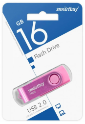 USB флеш накопитель Smartbuy 16GB Twist (SB016GB2TWP) розовый