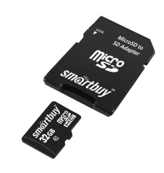 micro SDHC карта памяти Smartbuy 32GB Class 10 LE (с адаптером SD)