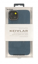 Накладка для i-Phone 14 Max K-Doo Kevlar пластик синяя