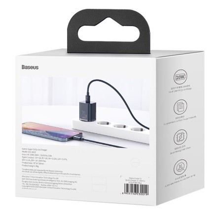  Сетевое зар. устр. Baseus Super Si Quick Charger 1C 20W EU CCSUP-B03 синее