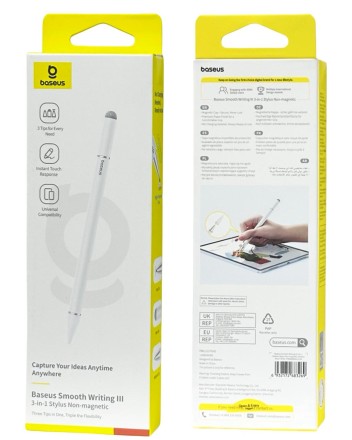  Стилус ручка Baseus Smooth Writing 3 3в1 P80080804213-00 белая