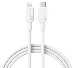 Usb Кабель-зарядка Type-C на Lightning  Anker 310 (A81A1621) 0.9м белый