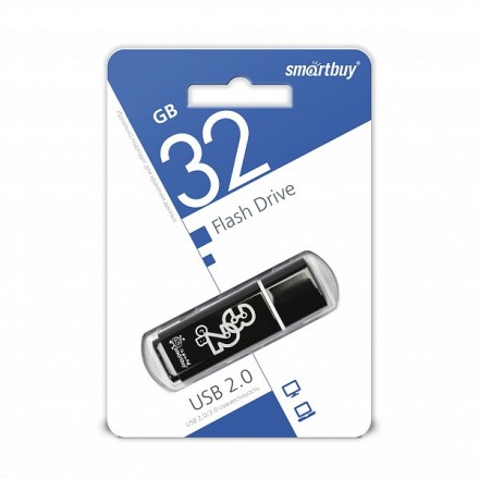  USB флеш накопитель Smartbuy 32GB Glossy Black (SB32GBGS-K)