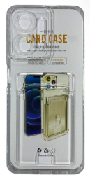 Чехол-накладка силикон с карманом под карту Huawei Honor X7A прозрачный