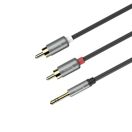  Аудиокабель AUX 3,5mm на 2xRCA Hoco UPA10 серый