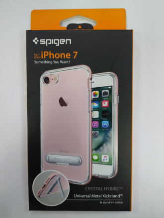 Чехол Spigen для i-Phone 7 Crystal Hybrid, розовое золото (042CS20461)