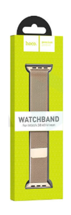  Сменный ремешок для Apple Watch 42/44/45мм Hoco WA03 золотой