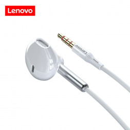 Стереонаушники Lenovo XF06 с микрофоном белые