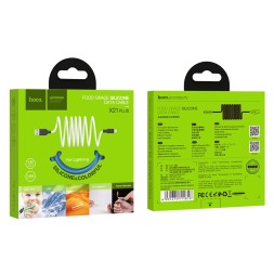 Usb Кабель-зарядка Lightning Hoco X21 Plus Silicone 2.4A 1м мягкий силиконовый белый