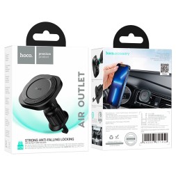 Держатель в автомобиль в воздуховод Hoco H28 магнитный черный