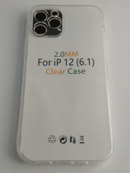2.0мм Накладка для iPhone 12/12 Pro 6.1&quot; силикон тонкий прозрачный