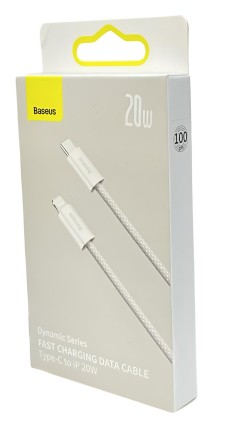  Кабель-зарядка Type-C на Lightning Baseus Dynamic series 1м (CALD000002) 20W белый
