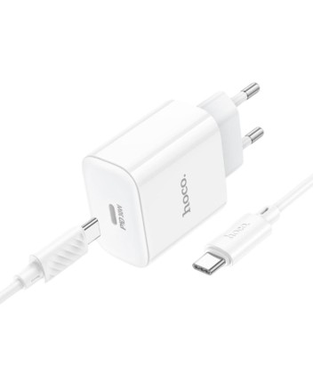  Сетевое зар. устр. Hoco C76A Pro с шнуром Type-C на Type-C 30W белое