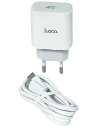 Сетевое зар. устр. Hoco C76A Pro с шнуром Type-C на Type-C 30W белое