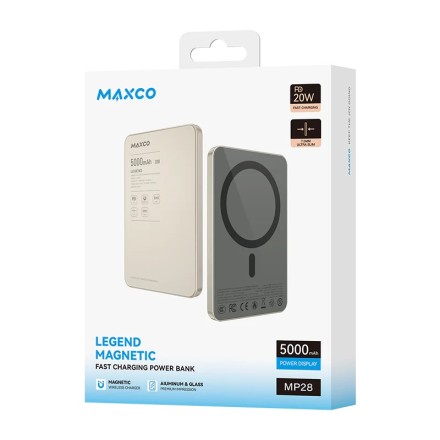  Powerbank магнитный с MagSafe Maxco MP28 5000mAh 20W золотой