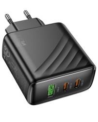 Сетевое зар. устр. Hoco CS26A 1USB3.0/2C 45W черное