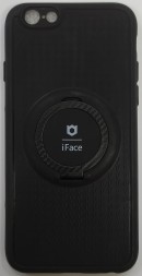 Чехол-накладка для i-Phone 6/6s силикон iface с держателем чёрный
