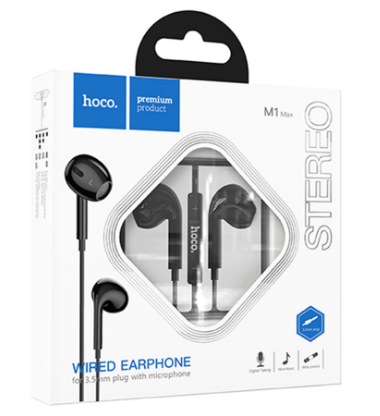  Наушники с микрофоном Hoco M1 Max 1.2м AUX черные