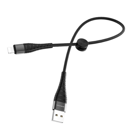  Usb Кабель-зарядка Lightning Borofone BX32 Munificent 2.4A 25см черный