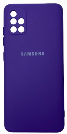  Накладка для Samsung Galaxy A51 Silicone cover фиолетовая