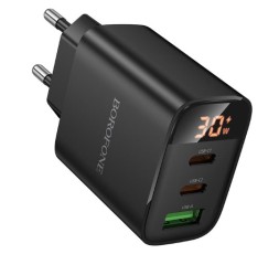 Сетевое зар. устр. Borofone BA98A 1USB/2C 30W QC3.0 черное