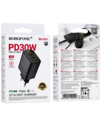 Сетевое зар. устр. Borofone BA98A 1USB/2C 30W QC3.0 черное