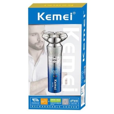  Электробритва Kemei KM-T86 синяя