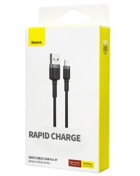 Usb Кабель-зарядка Lightтing Baseus Cafule 2м (CALKLF-CG1) 1.5A черный
