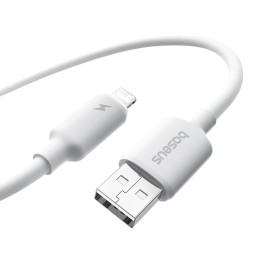 Usb Кабель-зарядка Lightning Baseus Foamed Silicone 2.4A 1м (E0426901) белый