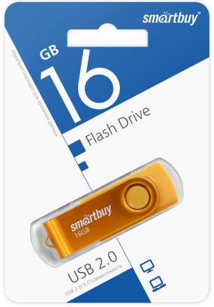  USB флеш накопитель Smartbuy 16GB Twist (SB016GB2TWY) желтый