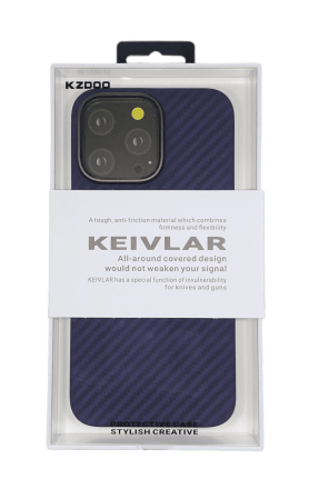  Накладка для i-Phone 14 Pro Max K-Doo Kevlar пластик фиолетовая