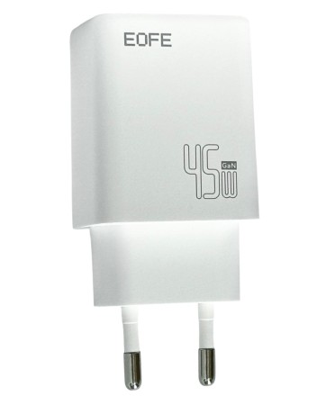  Сетевое зарядное устройство EOFE E406 1C/1USB 45W белое
