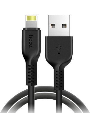  Usb Кабель-зарядка Lightning Hoco X20 Flash 2.0A 2м силиконовый черный