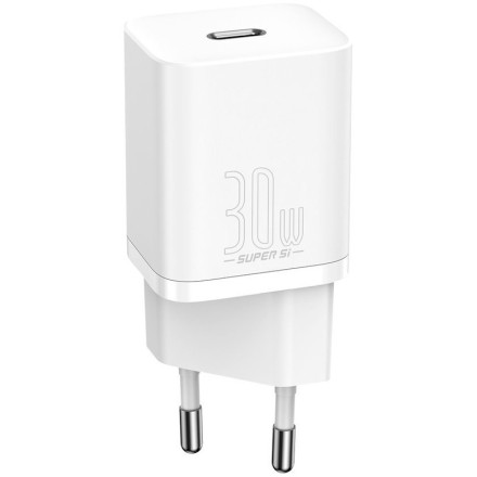  Сетевое зар. устр. Baseus Super Si Quick Charger 1C 30W EU CCSUP-J02 белое