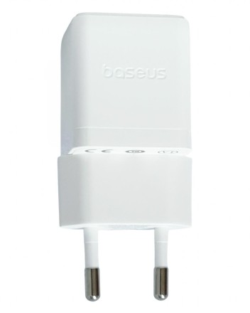  Сетевое зар. устр. Baseus Palm Fast Charger 1USB/1C 30W кабель T-C на T-C (P1011160A213-01) белое