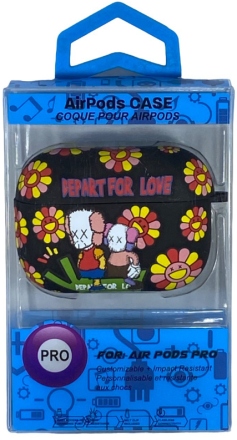  Силиконовый светящийся в темноте чехол для AirPods Pro Luxo Kaws рисунок №70