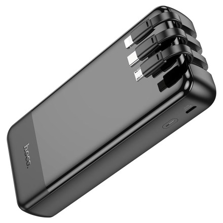  Powerbank Hoco J114A 20000mAh 1USB/1USB-C с проводом Type-C/Lightning/Micro черный