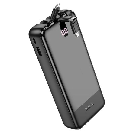  Powerbank Hoco J114A 20000mAh 1USB/1USB-C с проводом Type-C/Lightning/Micro черный