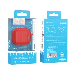 Силиконовый чехол для AirPods 2 Hoco WB22 красный