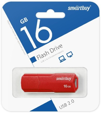  USB флеш накопитель Smartbuy 16GB Clue Red (SB16GBCLU-R)